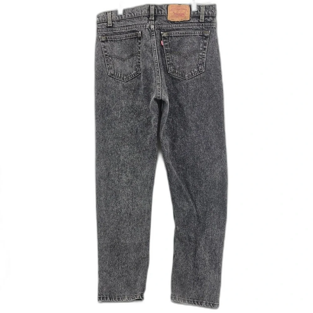 90s Vintage Levis 505 Black Acid Wash Jeans Mens 36x34 Made in USA April 1990